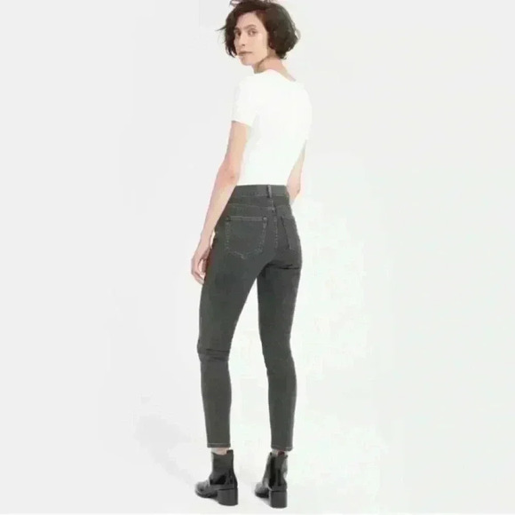 Everlane Skinny Ankle Mid-Rise Denim Jeans Black - Picture 1 of 9